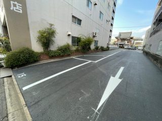 名古屋市　中区　月極駐車場　新設ライン工事